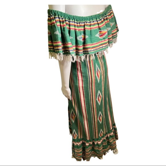 NWT - Marina St Barths Green Off-the-Shoulder Maxi Dress - Picture 2 of 4